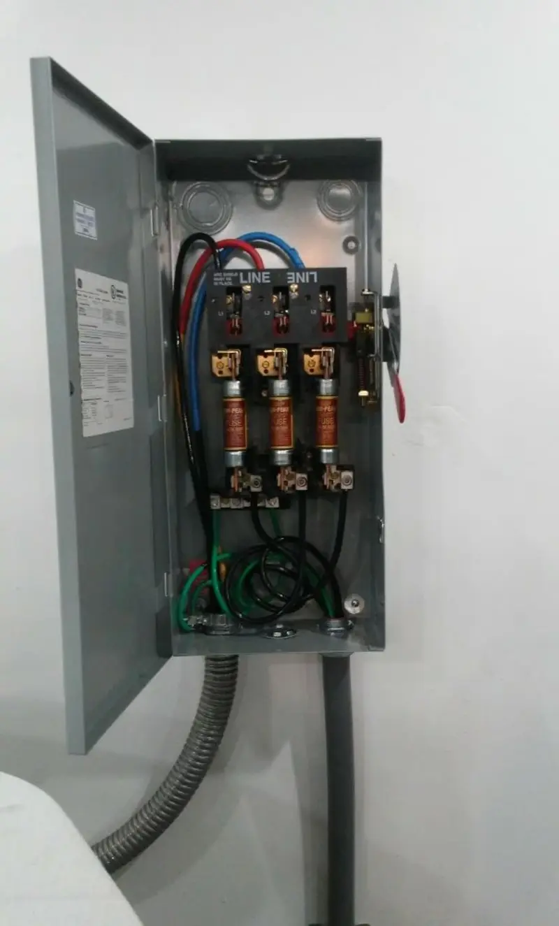 Three-phase disconnect switch installed for Electrical Wiring & Rewiring in Williamsport